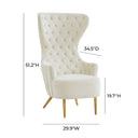 Jezebel Performance Velvet Wingback Accent Chair
