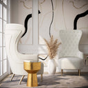 Jezebel Performance Velvet Wingback Accent Chair