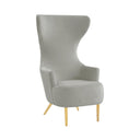 Julia Performance Velvet Channel Tufted Wingback Accent Chair