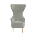 Julia Performance Velvet Channel Tufted Wingback Accent Chair