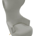 Julia Performance Velvet Channel Tufted Wingback Accent Chair