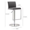Amalfi Performance Vegan Leather Adjustable Stool