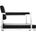 Director Performance Vegan Leather Stool with Silver Base