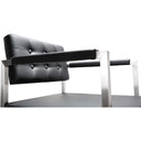 Director Performance Vegan Leather Stool with Silver Base