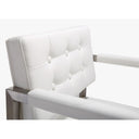 Director Performance Vegan Leather Stool with Silver Base