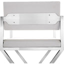 Director Performance Vegan Leather Stool with Silver Base