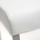 Denmark Performance Vegan Leather Stool with Silver Base - Set of 2