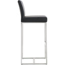 Denmark Performance Vegan Leather Stool with Silver Base - Set of 2