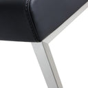 Denmark Performance Vegan Leather Stool with Silver Base - Set of 2