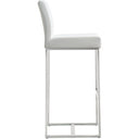 Denmark Performance Vegan Leather Stool with Silver Base - Set of 2