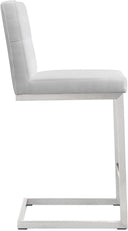 Helsinki White Performance Vegan Leather Stool - Set of 2