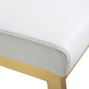 Parma Performance Vegan Leather and Gold Stainless Steel Counter Stool - Set of 2