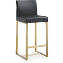 Denmark Performance Vegan Leather Stool with Gold Base - Set of 2