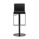 Amalfi Black Performance Vegan Leather on Black Stool