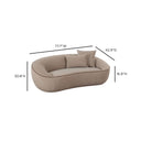 Jenny 78" Taupe Performance Faux Mohair Loveseat