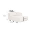 Tarra Cream Performance Chenille Modular Chaise