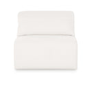 Tarra Cream Performance Chenille Modular Armless Chair