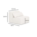 Tarra Cream Performance Chenille Modular Armless Chair