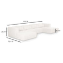 Tarra 4-Piece Cream Performance Chenille Modular U-Sectional
