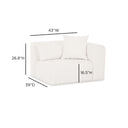 Tarra Cream Performance Chenille Modular Corner Chair