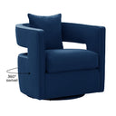 Kennedy Performance Velvet Swivel Accent Chair