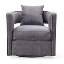 Kennedy Performance Velvet Swivel Accent Chair