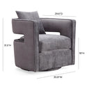 Kennedy Performance Velvet Swivel Accent Chair