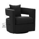 Kennedy Performance Velvet Swivel Accent Chair