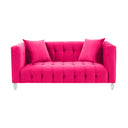 Bea 66" Hot Pink Performance Velvet Loveseat