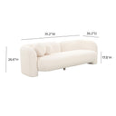 Amelie 91" Contract-Grade Faux Fur Sofa