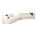 Fickle 3-Piece Cream Performance Boucle Modular Sectional