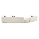 Fickle 4-Piece Cream Performance Boucle Modular Sectional