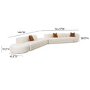 Fickle Cream Performance Boucle 5-Piece Modular Chaise Sectional