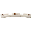 Fickle 5-Piece Cream Performance Boucle Modular Sectional