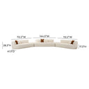 Fickle 5-Piece Cream Performance Boucle Modular Sectional