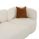 Fickle 144" 3-Piece Cream Performance Boucle Chaise Modular Sofa