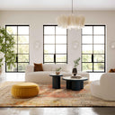 Fickle 112" 2-Piece Cream Performance Boucle Chaise Modular Sofa