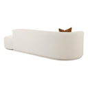 Fickle 112" 2-Piece Cream Performance Boucle Chaise Modular Sofa