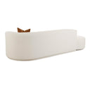 Fickle 112" 2-Piece Cream Performance Boucle Chaise Modular Sofa