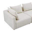 Hangover 4-Piece Cream Performance Boucle Modular Sectional