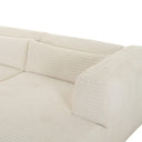 Tarra 3-Piece Fluffy Oversized Performance Corduroy Modular L-Shaped Sectional