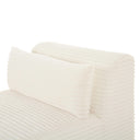 Tarra Fluffy Oversized Performance Corduroy Modular Armless Chair