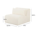 Tarra Fluffy Oversized Performance Corduroy Modular Armless Chair