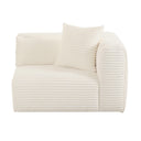 Tarra Fluffy Oversized Performance Corduroy Modular Corner Chair