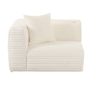 Tarra Fluffy Oversized Performance Corduroy Modular Corner Chair