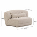 Marion 63" Two-Tone Textured Performance Boucle Armless Loveseat