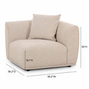 Sylvie Cream Performance Boucle Corner Chair