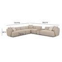 Sylvie 6-Piece Cream Performance Boucle Large Sectional