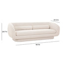 Simone 96" Cream Performance Boucle Sofa