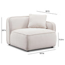Travie Performance Corduroy Velvet RAF Corner Chair